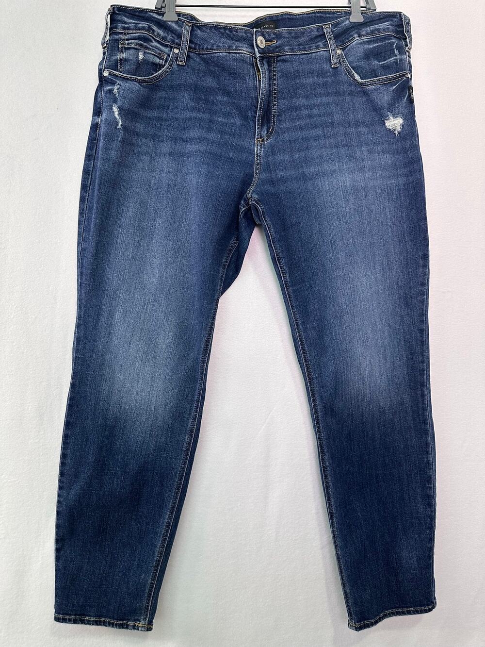 Silver Jeans Co. Boyfriend Distressed Stretch Jeans Women’s Plus Size 20W - Picture 1 of 12